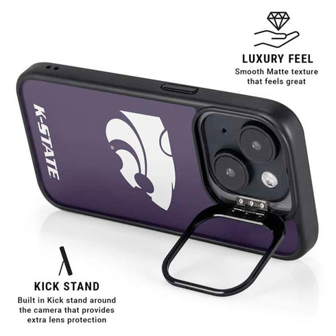 Kansas State University K-State iPhone 15 Plus Kickstand Case